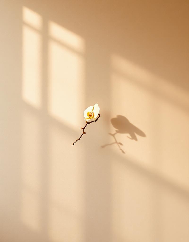 Soft afternoon light on a plaster wall